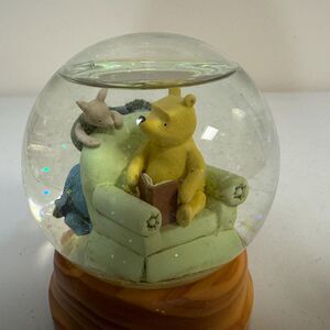 Vtg Disney Classic Winnie Pooh Snow Globe Piglet Eeyore Baby Room Nursery Decor